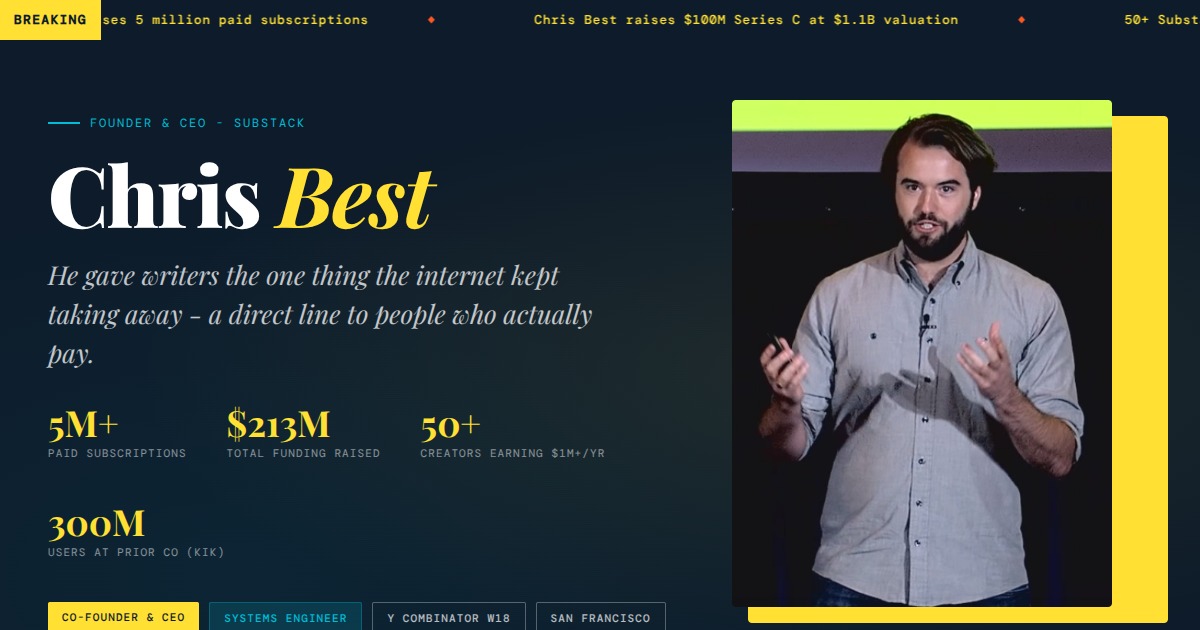 Chris Best - Co-Founder & CEO, Substack | YesPress