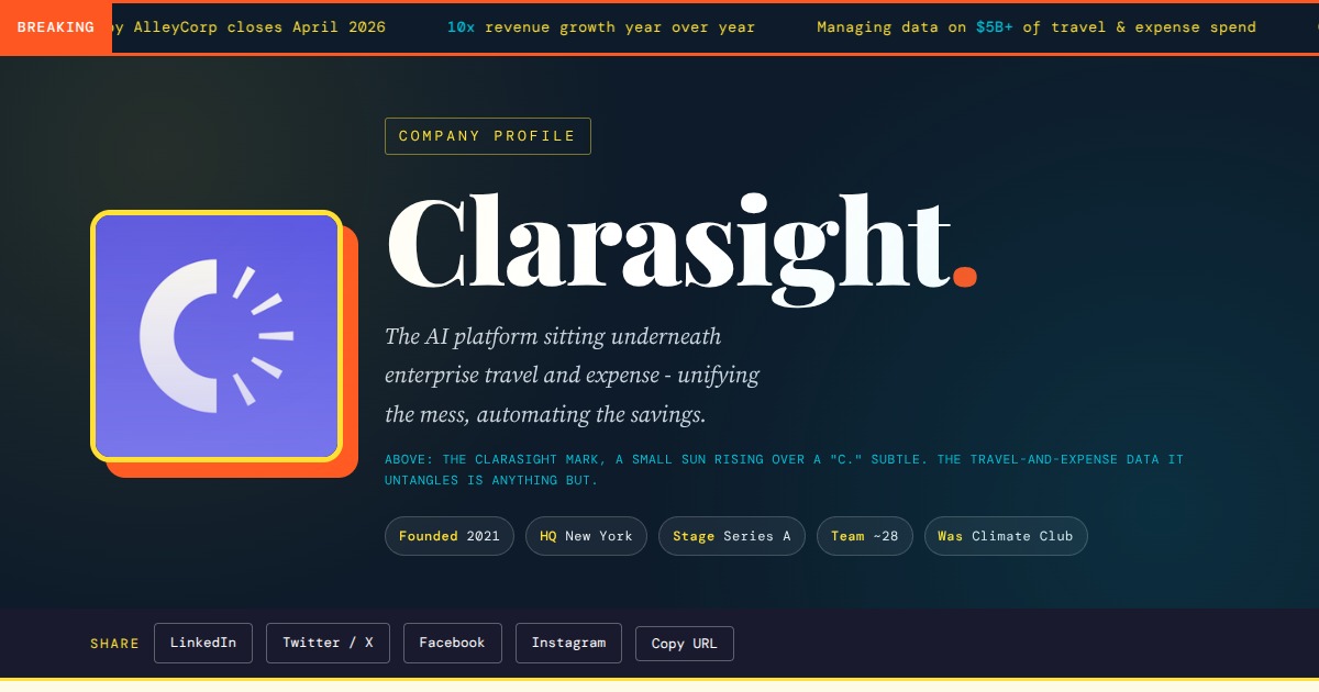Clarasight - The AI Platform for Enterprise Travel & Expense