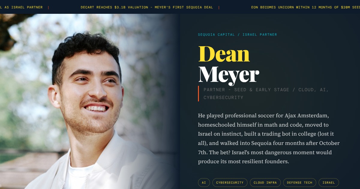 Dean Meyer - Partner, Sequoia Capital | YesPress