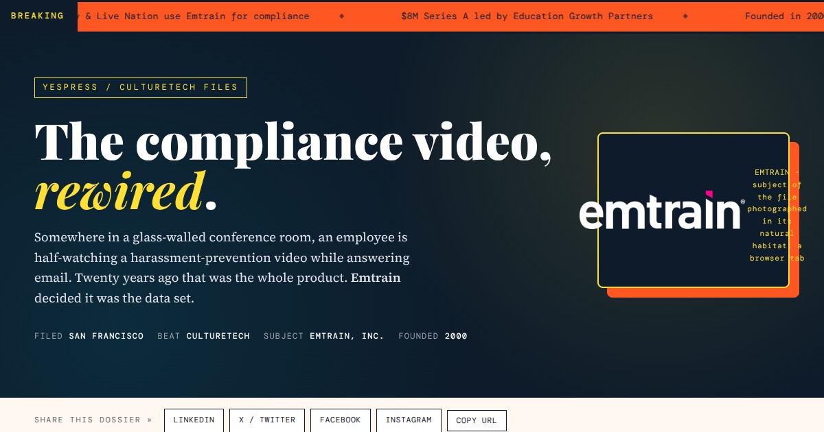 Emtrain - The Compliance Training Company That Quietly Became A Culture ...