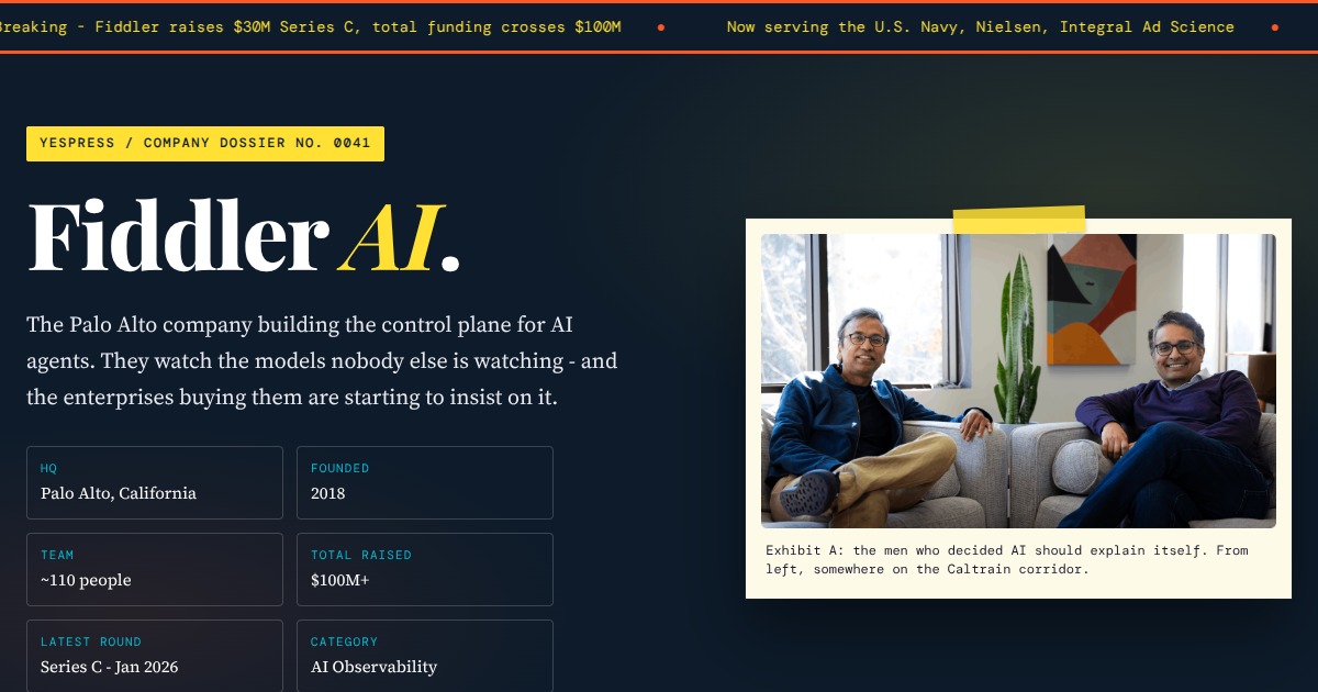 Fiddler AI - The Control Plane for Enterprise AI Agents | YesPress