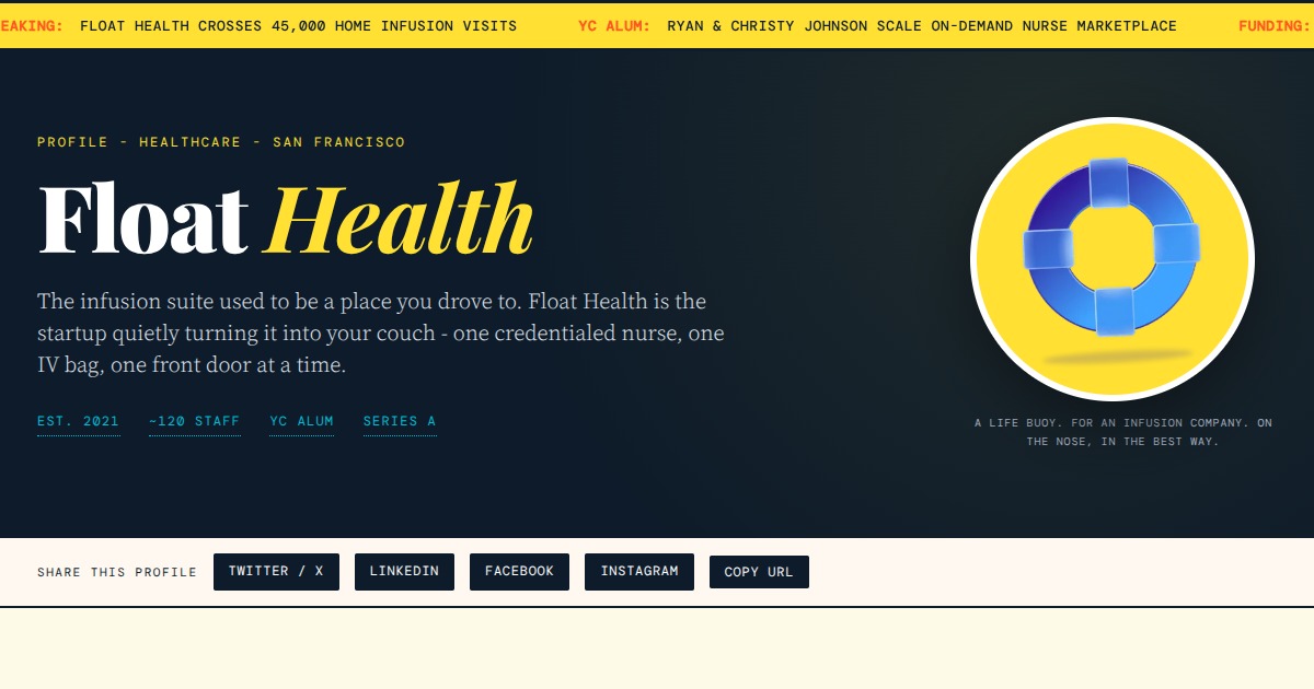 Float Health - The Marketplace Sending Nurses to Your Living Room