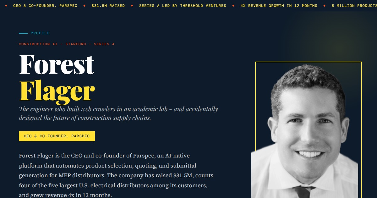 Forest Flager - CEO & Co-Founder, Parspec | YesPress