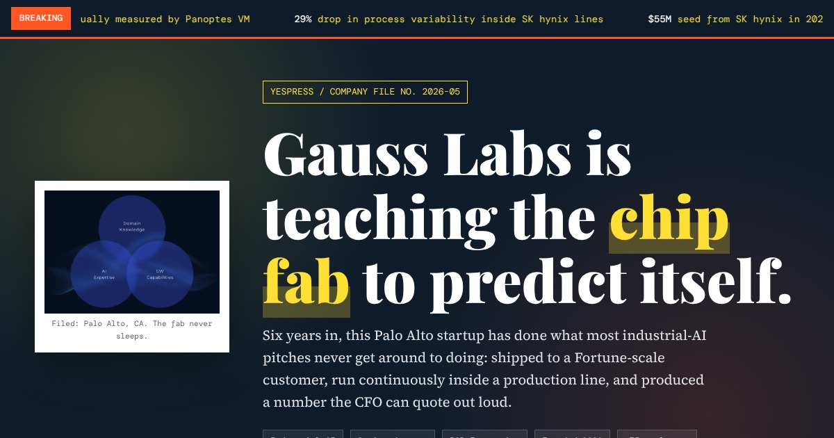 Gauss Labs - Industrial AI for the Semiconductor Fab