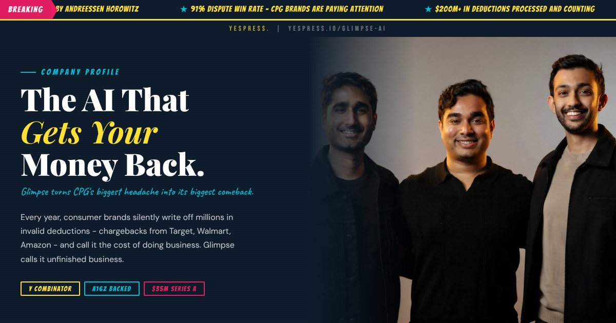 Glimpse AI - The CPG Revenue Machine | YesPress