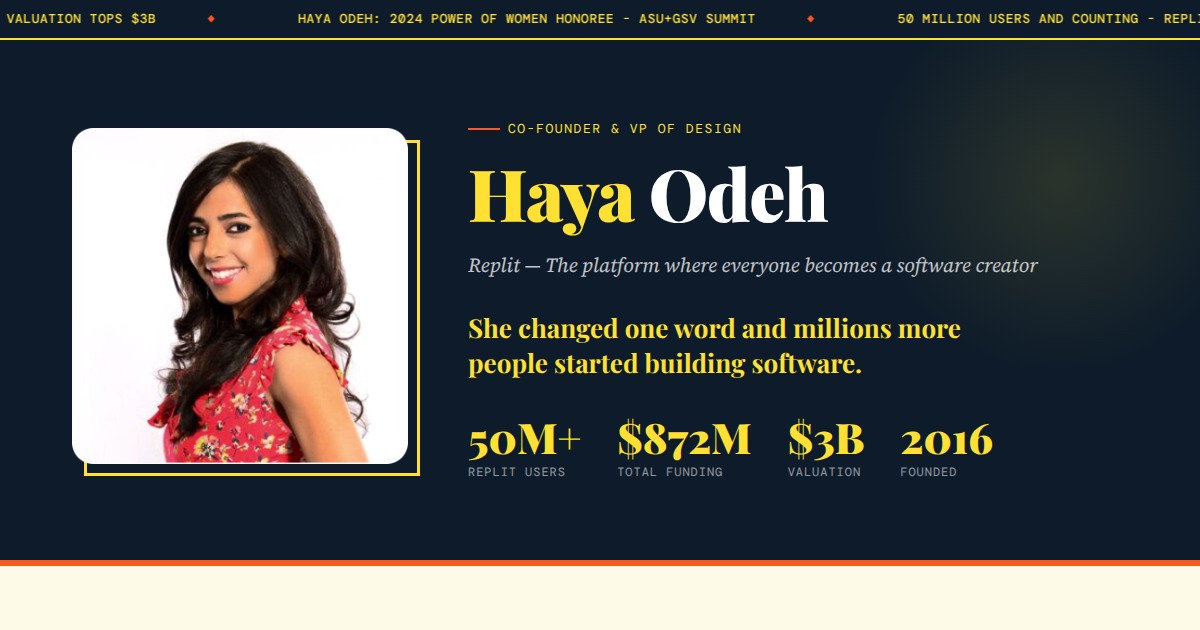 Haya Odeh - Co-Founder & VP of Design, Replit