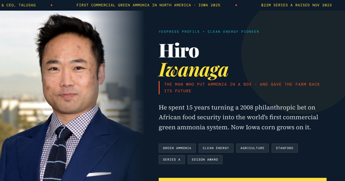 Hiro Iwanaga - Co-Founder & CEO, TalusAg | YesPress