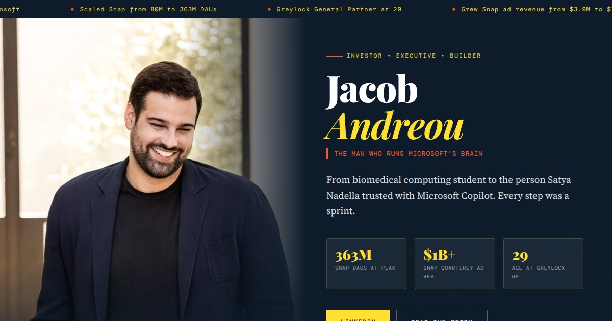 Jacob Andreou - EVP Copilot at Microsoft | YesPress
