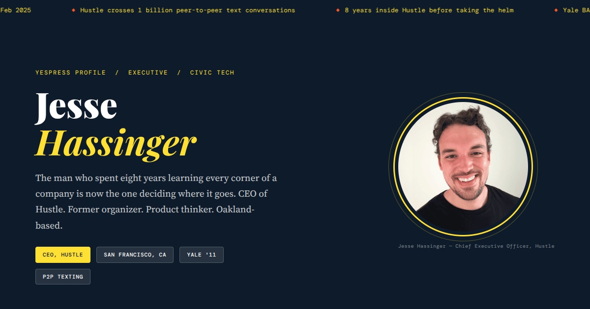 Jesse Hassinger - CEO, Hustle | YesPress