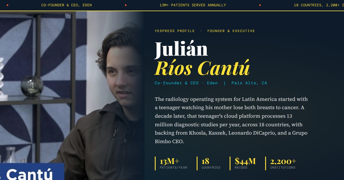 Julián Ríos Cantú - Co-founder & CEO, Eden | YesPress