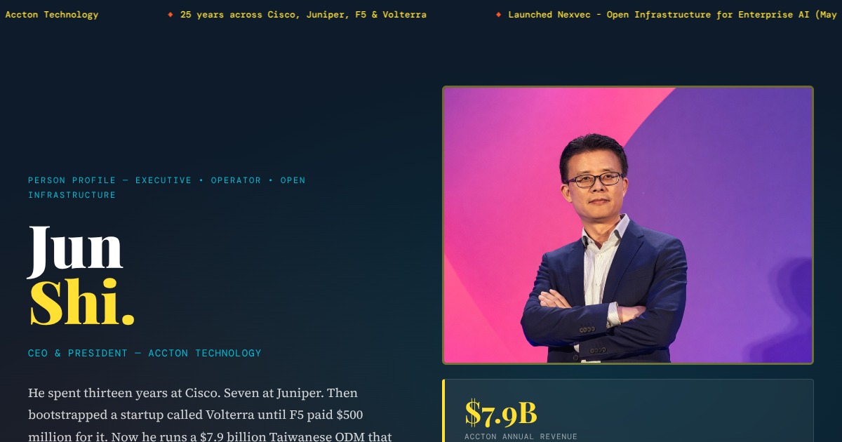 Jun Shi - CEO & President, Accton Technology | YesPress