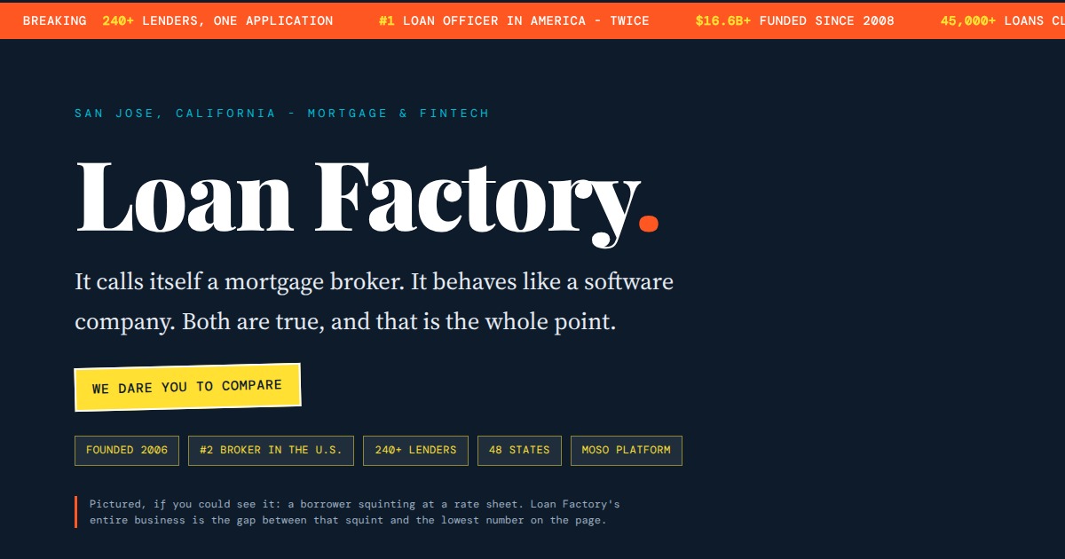 Loan Factory - The Mortgage Broker That Became a Tech Company