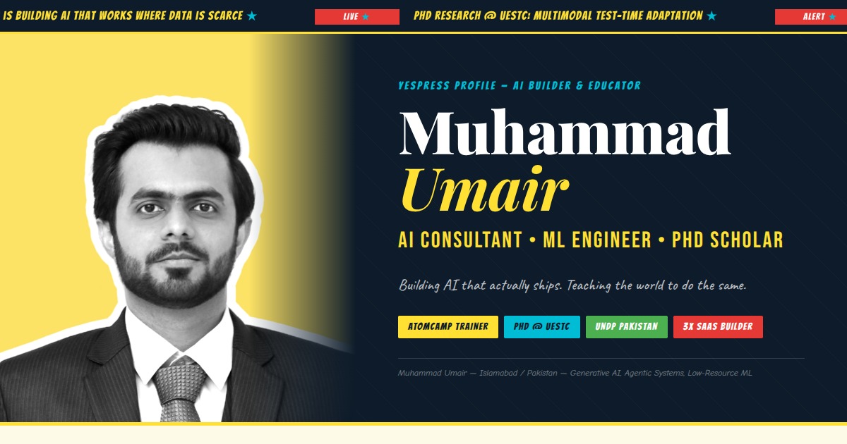 Muhammad Umair - AI Consultant, ML Engineer & PhD Researcher | YesPress