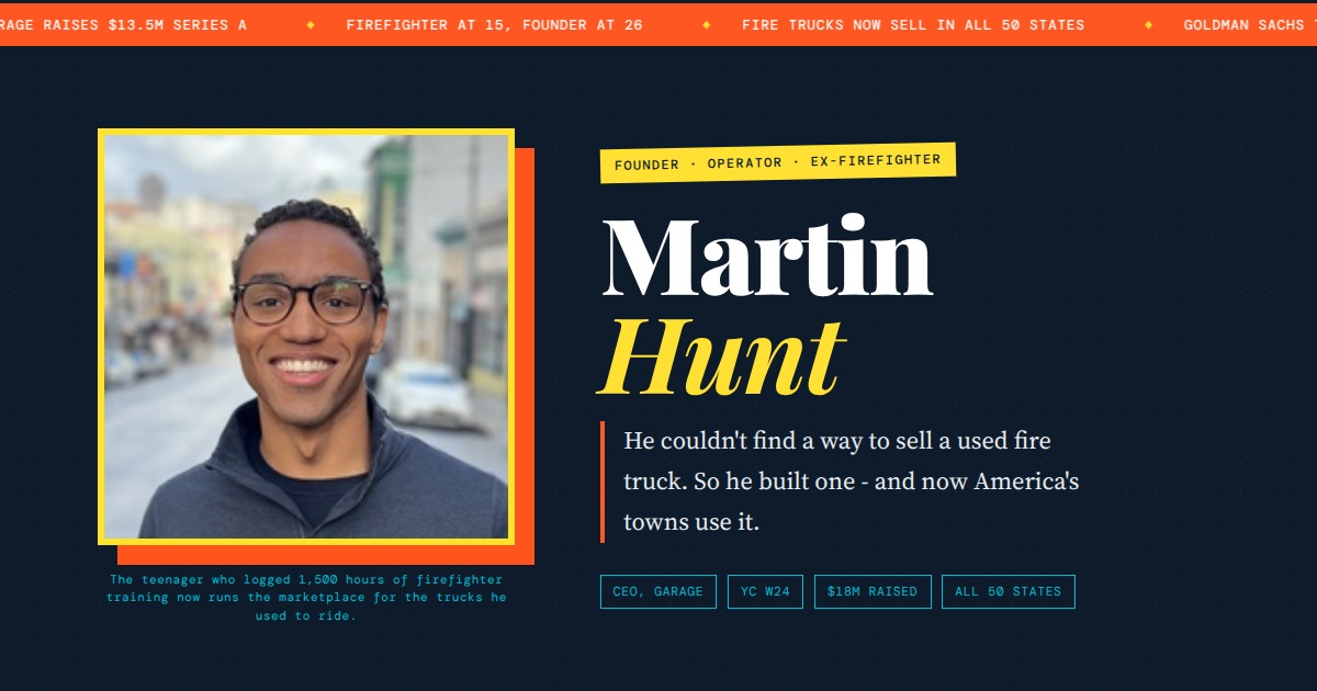Martin Hunt - Firefighter Turned Founder, CEO of Garage