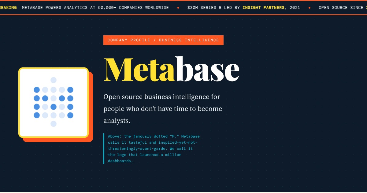 Metabase - Open Source Business Intelligence for the Rest of Us