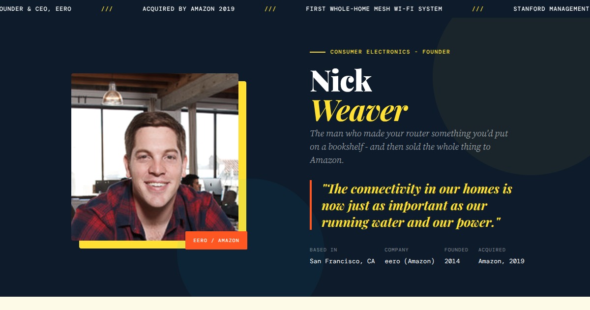 Nick Weaver - Co-Founder & CEO, eero | YesPress