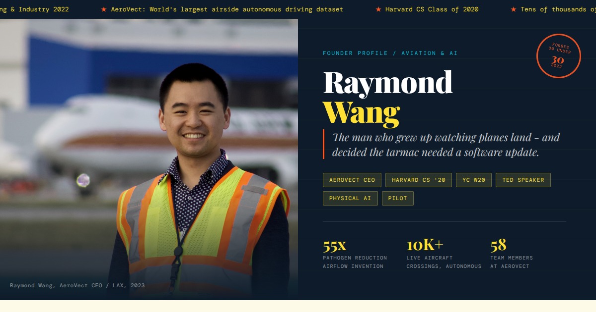 Raymond Wang - Co-Founder & CEO, AeroVect | YesPress