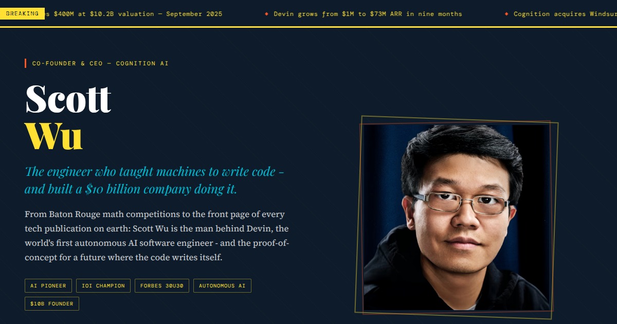 Scott Wu - Co-Founder & CEO of Cognition | YesPress
