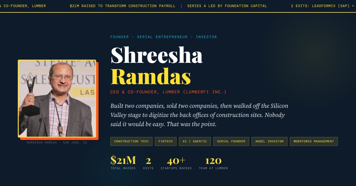 Shreesha Ramdas - CEO & Co-Founder of Lumber | YesPress