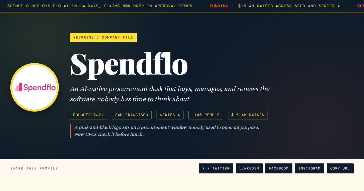 Spendflo - The AI-Native Procurement Desk | YesPress