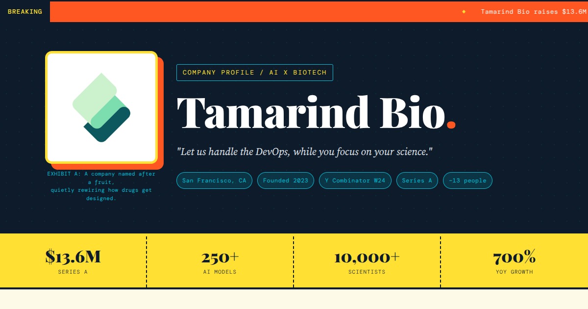 Tamarind Bio - AI Infrastructure for Biotech R&D