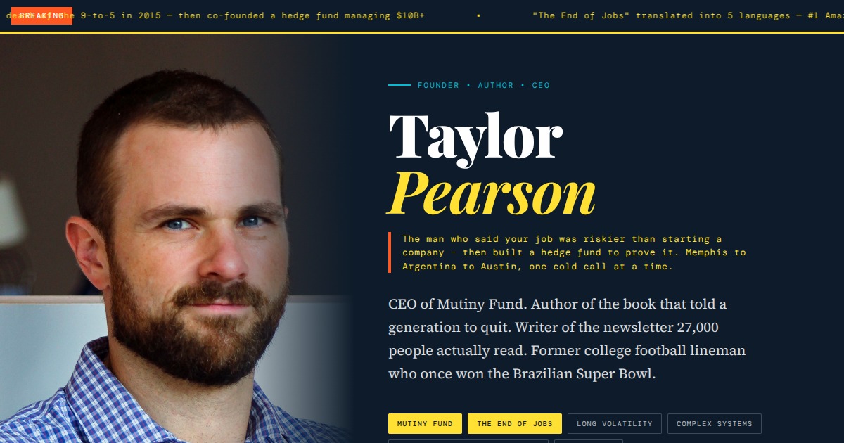 Taylor Pearson - The End of Jobs Guy Who Built a $10B Hedge Fund