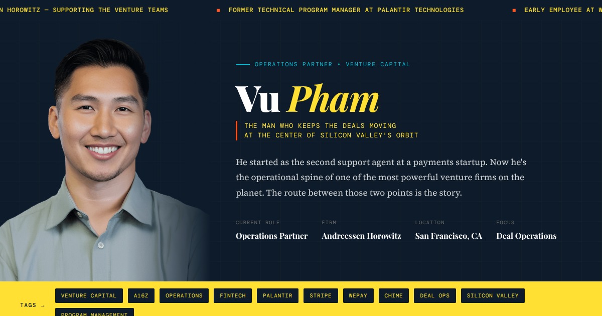 Vu Pham - Operations Partner, Andreessen Horowitz | YesPress
