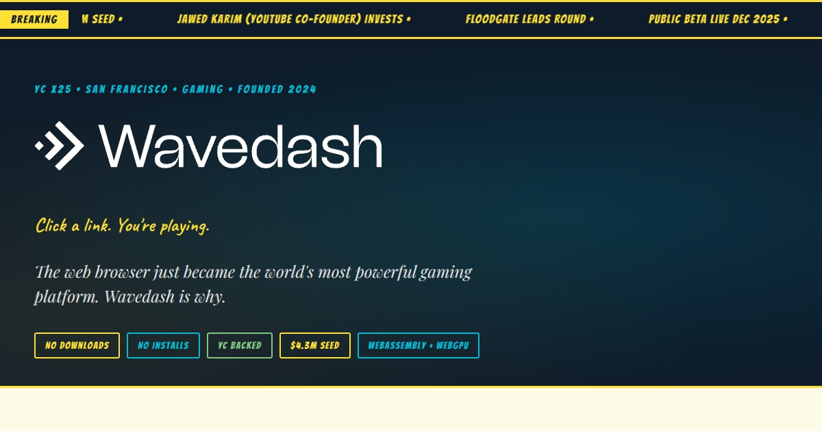 Wavedash - Play PC Games in Your Browser | YesPress