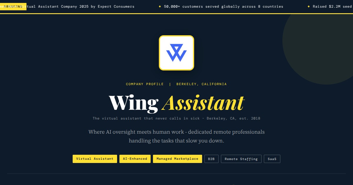 Wing Assistant - The Managed Virtual Assistant Platform | YesPress