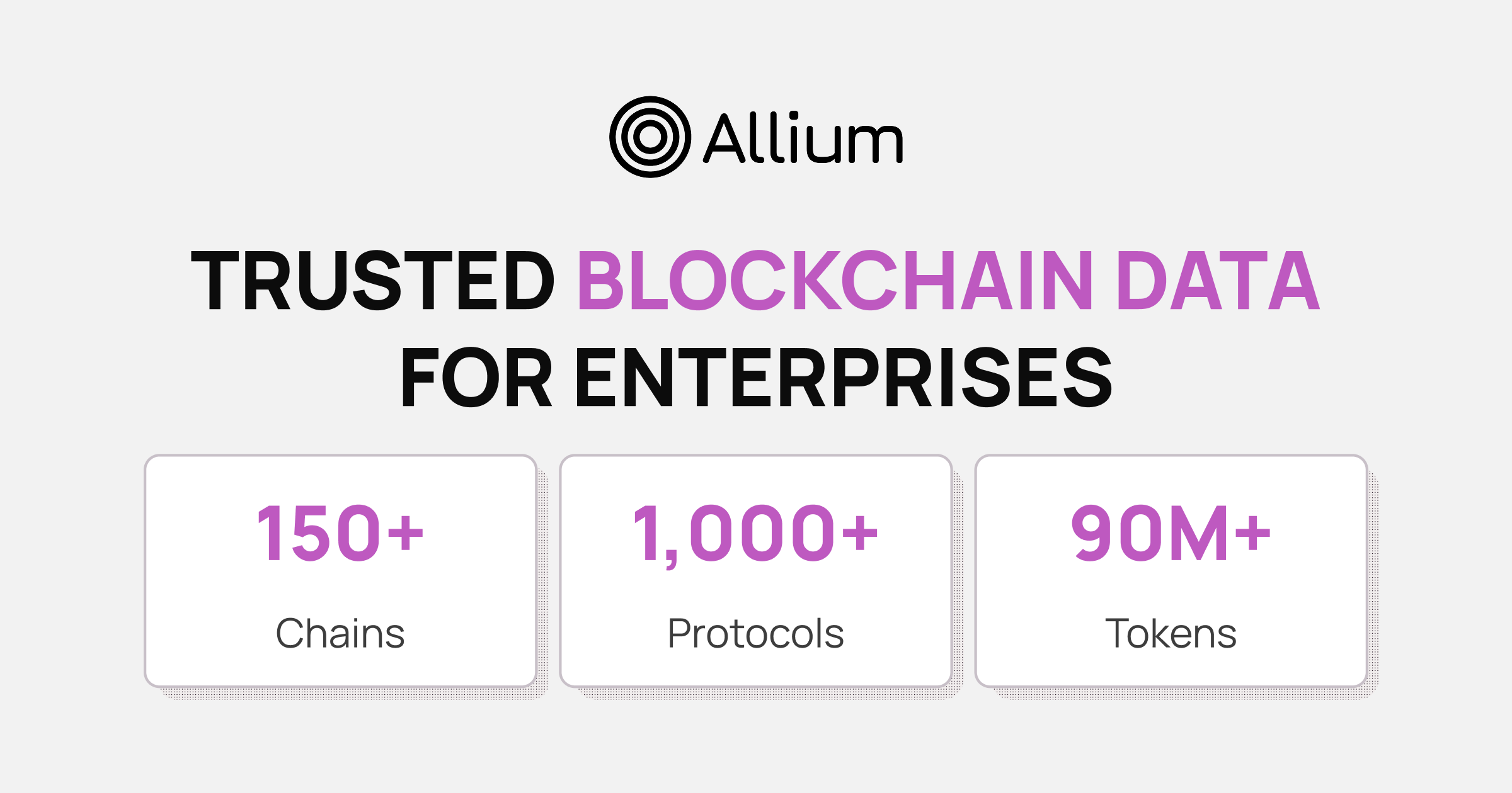 Allium - Trusted Blockchain Data for Enterprises