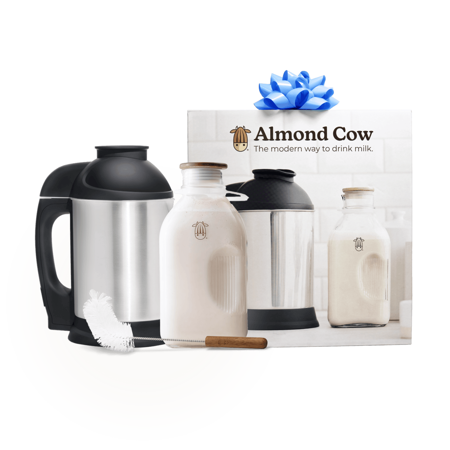 Almond Cow milk maker with glass jug and accessories