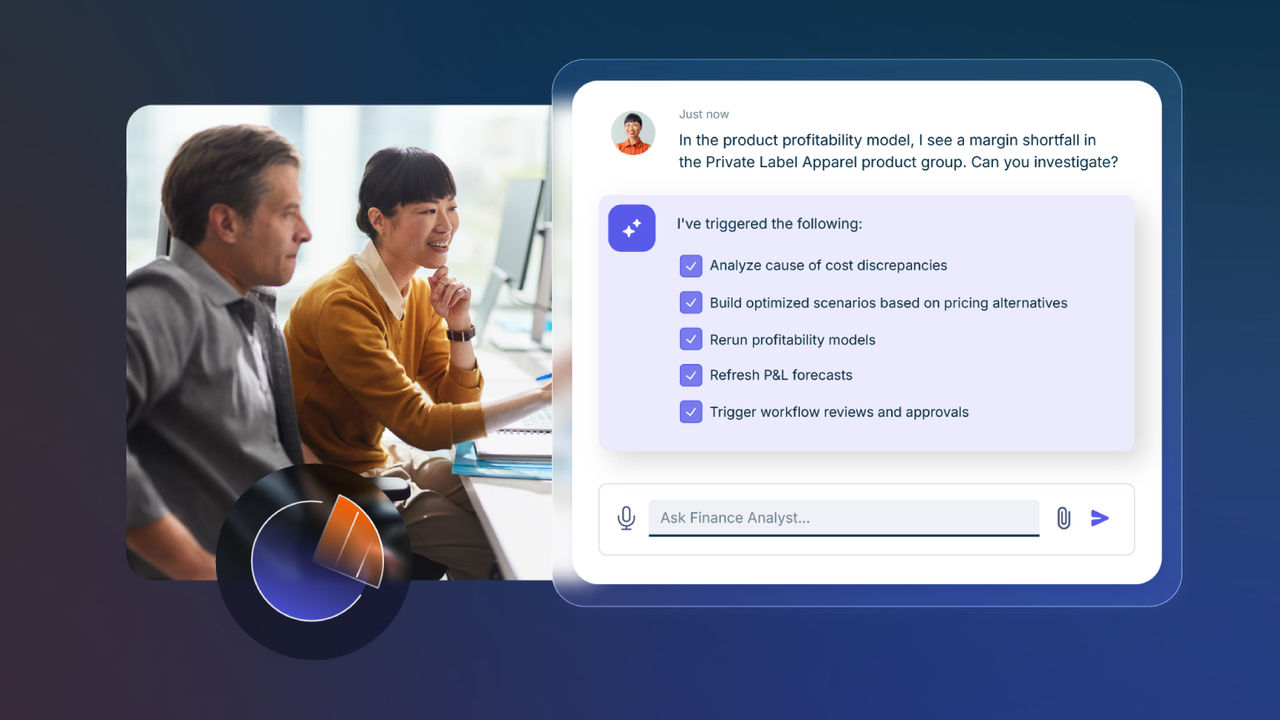Anaplan platform - role-based AI finance analyst agent