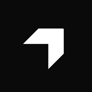 Arrow company logo - white arrow on black