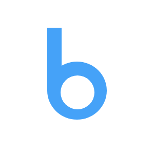 Barometer logo - a lowercase blue b