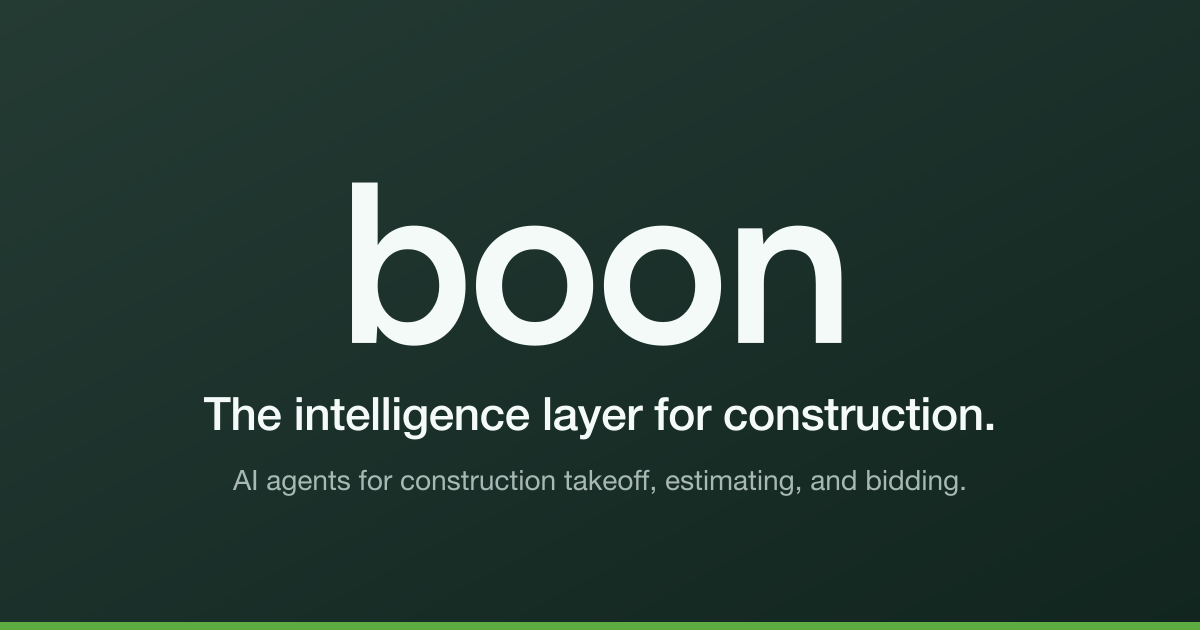 Boon logo - the intelligence layer for construction