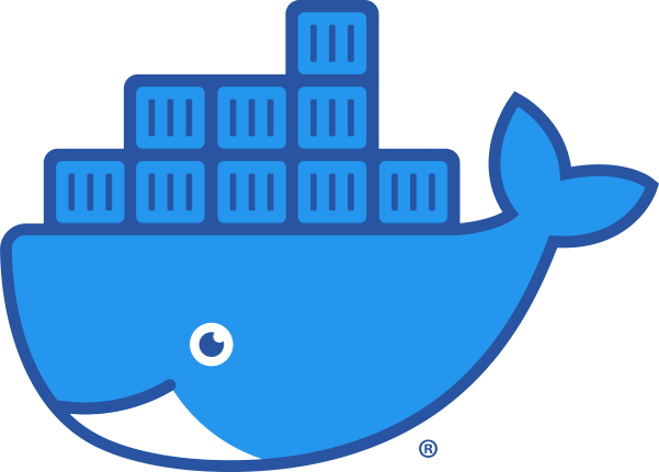 Docker, Inc. logo featuring Moby Dock the whale