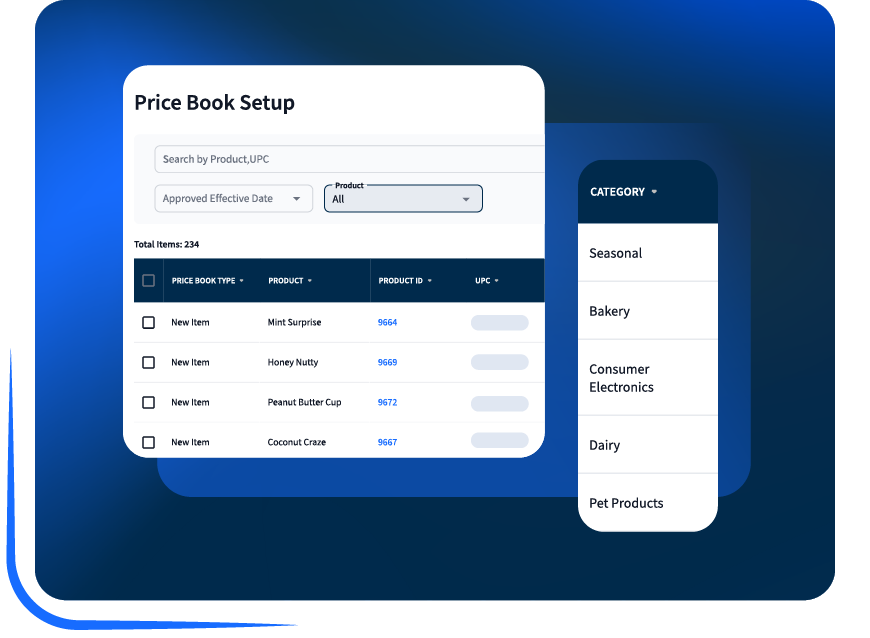 Fintech product illustration showing scan-based trading data and payment connections
