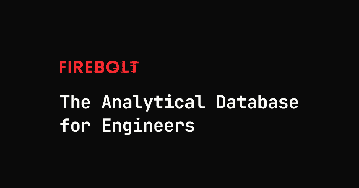 Firebolt logo - The Analytical Database for Engineers