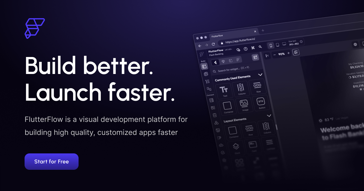 FlutterFlow logo and brand image
