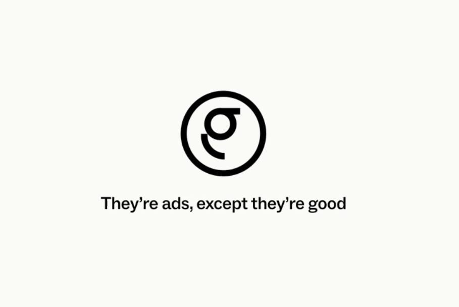 Good-Loop logo with the tagline: They're ads, except they're good