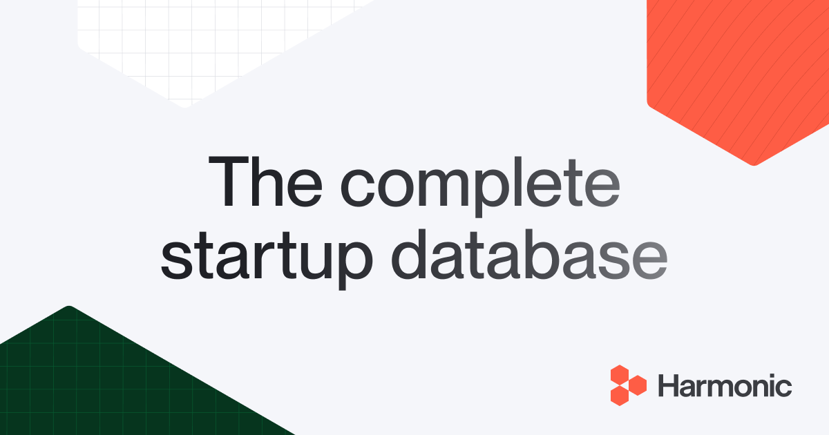 Harmonic - the complete startup database