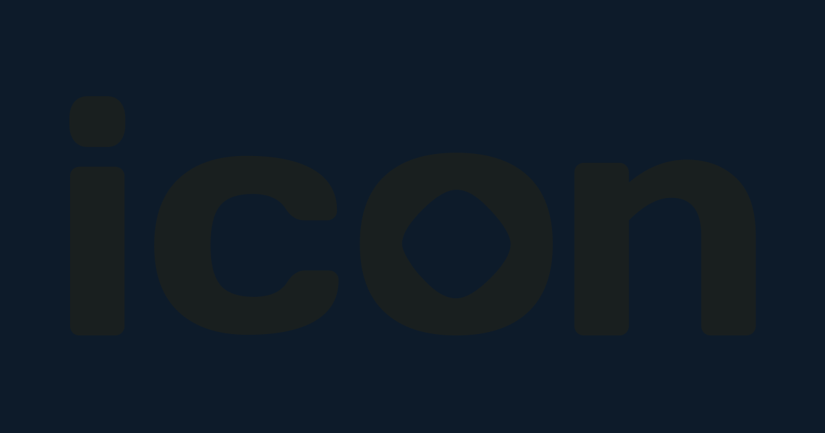 Icon company logo on a navy background