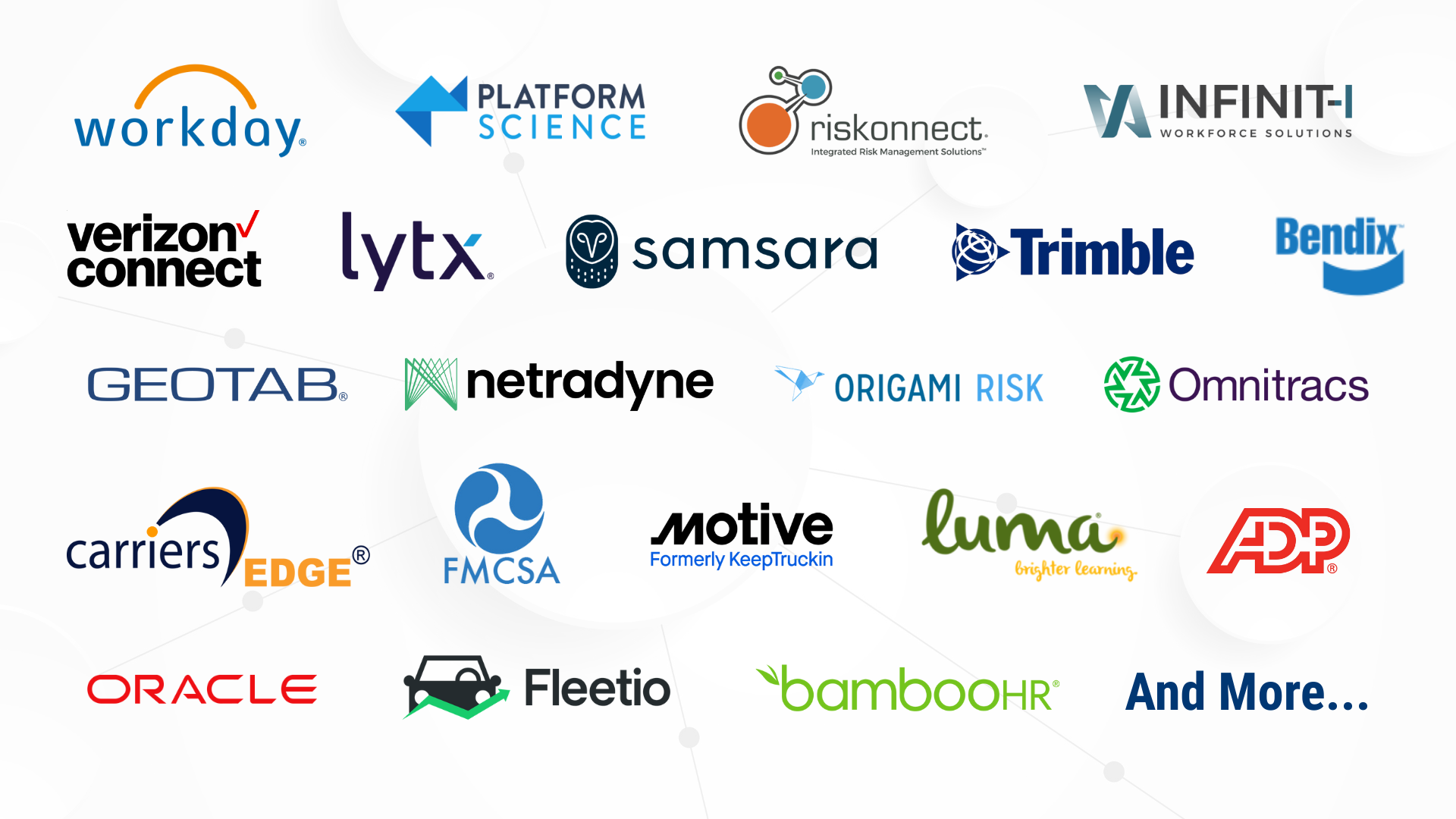 Illustration of Idelic integrating many fleet data systems into one platform