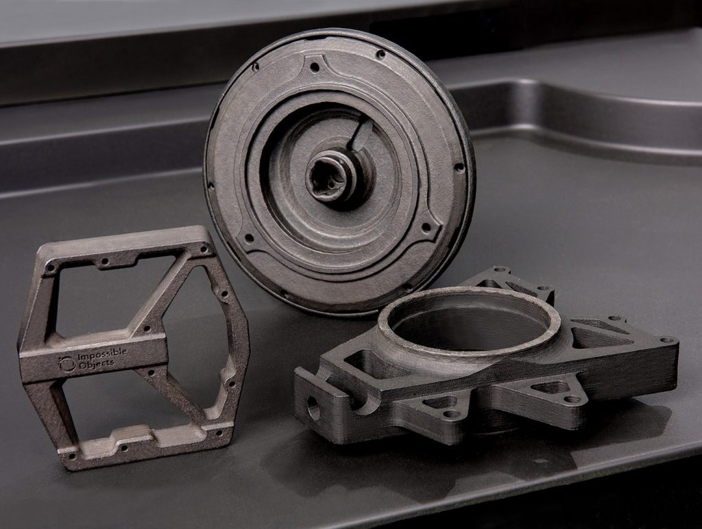 A composite part produced on an Impossible Objects CBAM 3D printer