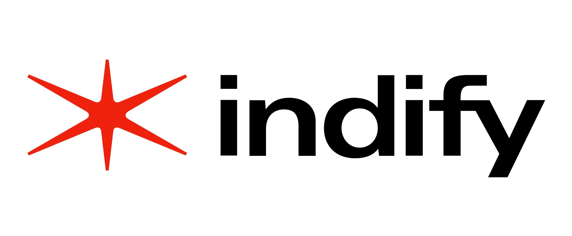 indify company logo - red six-point star beside the lowercase indify wordmark
