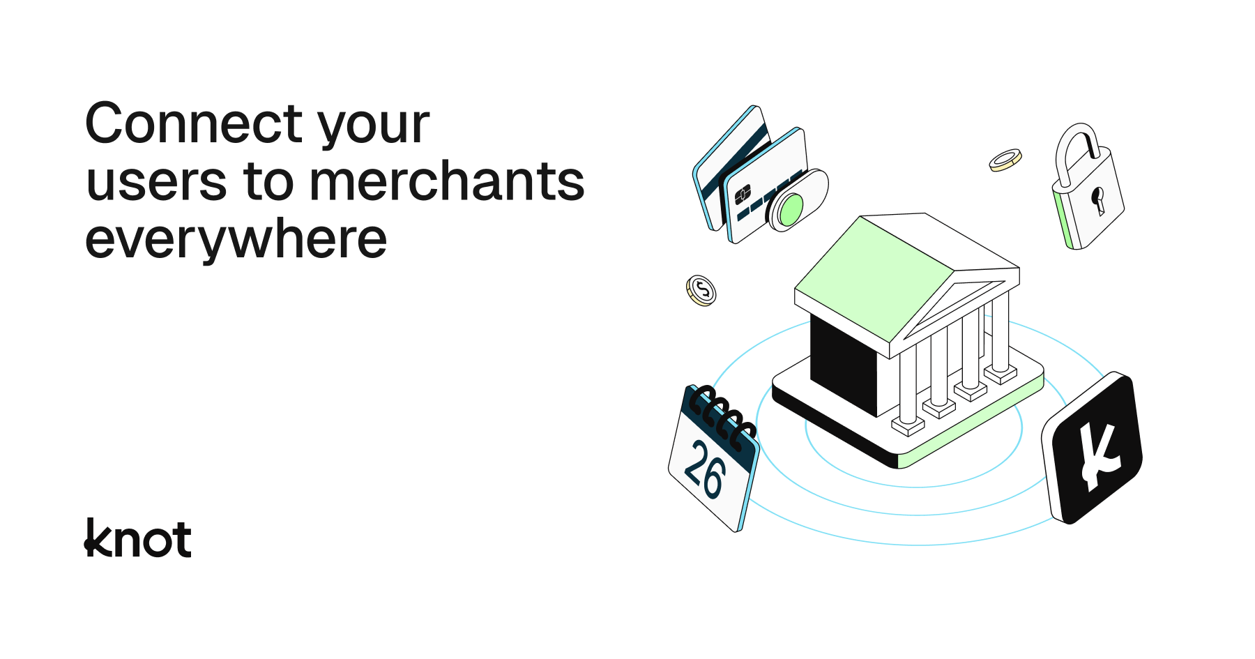 Knot brand illustration - Connect your users to merchants everywhere