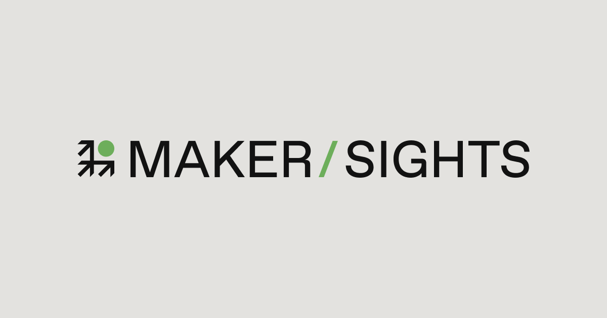 MakerSights brand wordmark and logo