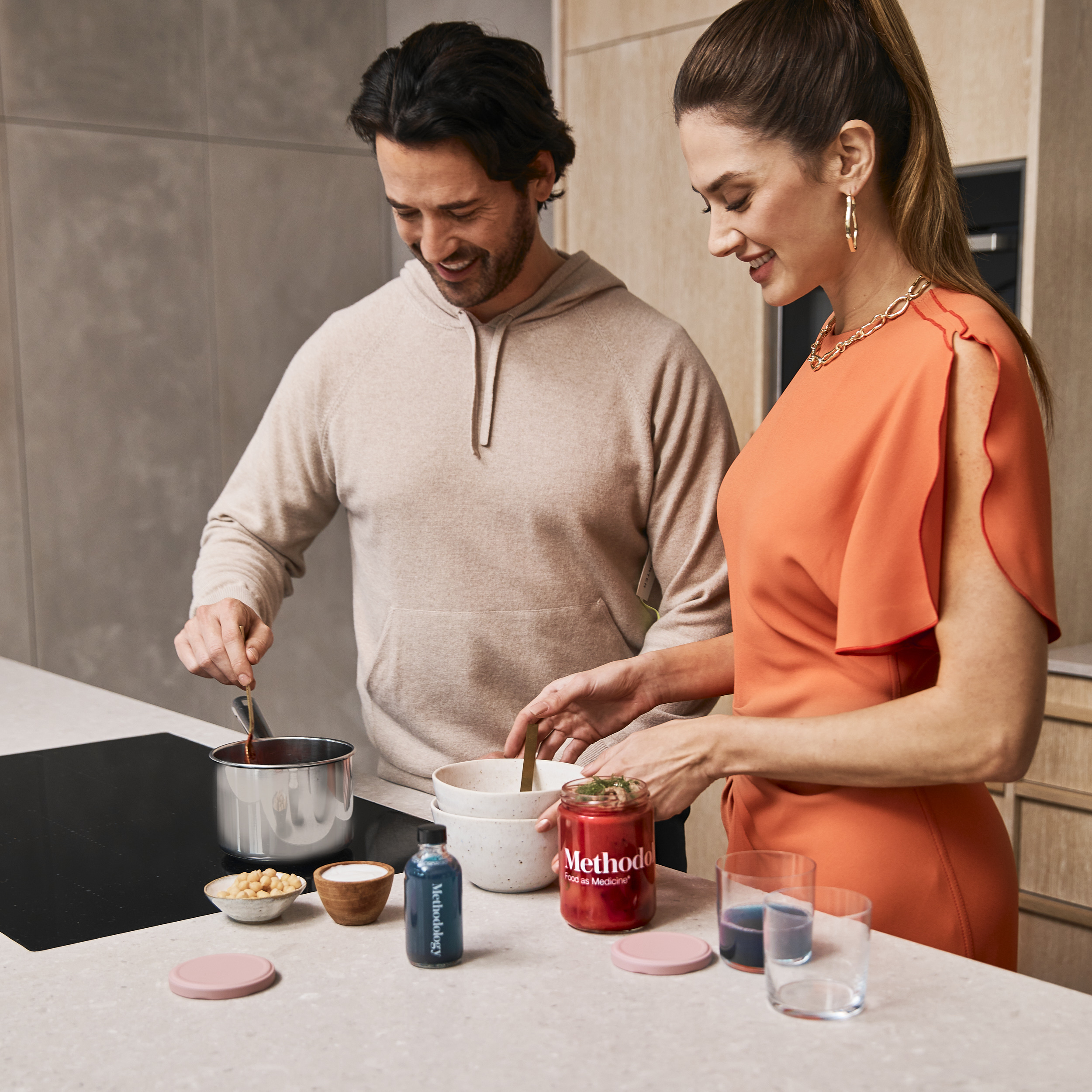 Methodology signature program meals plated in reusable jars and bentos