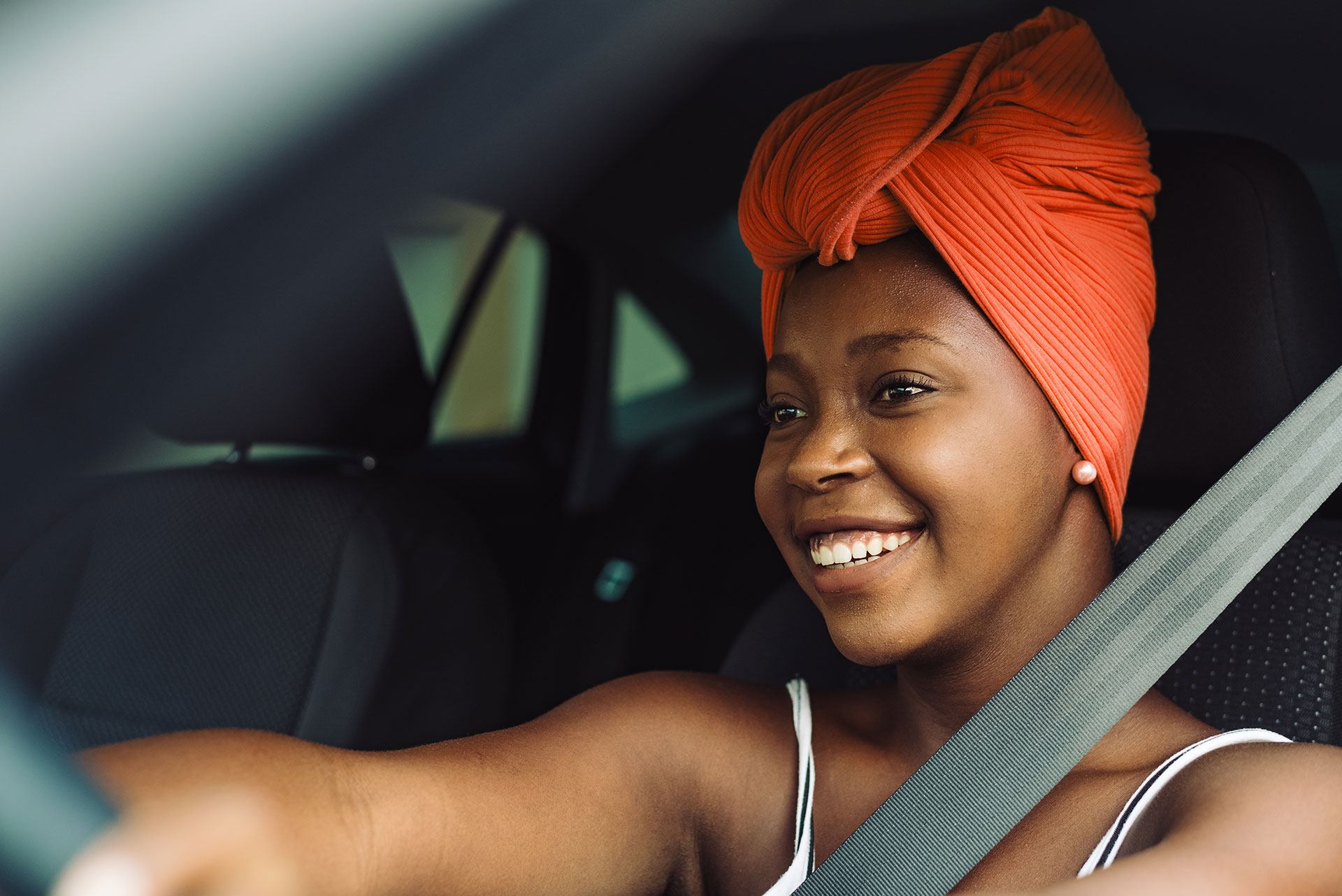 A Moove-financed mobility entrepreneur with a vehicle