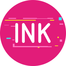 Movable Ink logo - magenta inkblot with the word INK